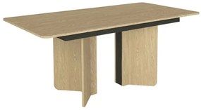 Τραπέζι Lava 0265910 180x90x76,8cm Rota Oak-Anthracite Μοριοσανίδα, Μελαμίνη