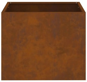 vidaXL Γλάστρα Κήπου Καφέ 50 x 32 x 40 εκ. Φθαρμένο ατσάλι