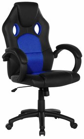 Καρέκλα gaming Berwyn 525, Σκούρο μπλε, 108x65x65cm, 16 kg, Με μπράτσα, Με ρόδες, Μηχανισμός καρέκλας: Κλίση | Epipla1.gr
