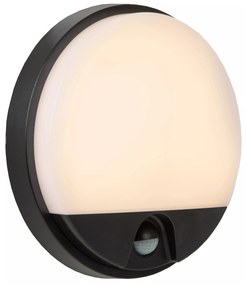 Φωτιστικό Επίτοιχο Lucide 22863-10-30 HUPS IR Μαύρο Ματ (Black Mat)|Λευκό (White) 3000 K