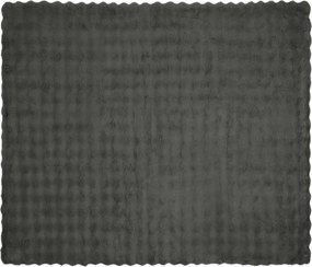 vidaXL Αντιολισθητική Ψεύτικη Γούνα Κουβέρτα Olite Σκούρο Γκρι