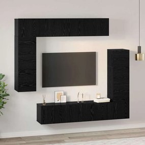 vidaXL Σετ επίπλου τηλεόρασης 8 pcs Μαύρη δρυς 80 x 30 x 30 εκ