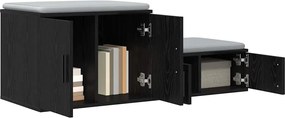 vidaXL Ντουλάπι αποθήκευσης 2 pcs Μαύρη Οξυά 127 x 41 x 40 εκ
