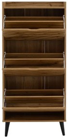 Παπουτσοθήκη Thelma pakoworld 12 ζεύγων oak 60x23.8x131.6εκ