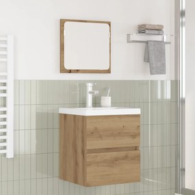 vidaXL Σετ Επίπλων Μπάνιου 3 pcs Μαύρο Δρυς και Λευκό Κανονικός