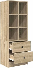 vidaXL Highboard με συρτάρι Δρύς Sonoma 45,5 x 34 x 127 εκ