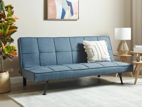 Καναπές κρεβάτι Berwyn 1989, Λειτουργία ύπνου, Μπλε, 168x90x77cm, Πόδια: Μέταλλο