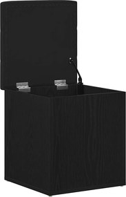 vidaXL Παγκάκι με αποθήκευση Μαύρη Οξυά 42 x 42 x 45 cm