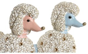 Διακοσμητική Φιγούρα DKD Home Decor Scandi 25 x 8 x 27,5 cm Μπλε Ροζ (x2)