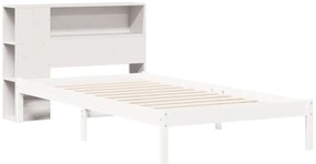 vidaXL Κεφαλάρι με Αποθ. Χώρο Λευκό 90 εκ. από Μασίφ Ξύλο Πεύκου