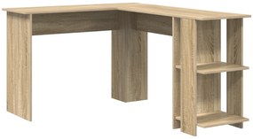 vidaXL Γωνιακό Γραφείο Δρυός Sonoma Δρυός Sonoma Μοριοσανίδα Μεσαίο