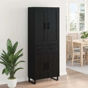 vidaXL Highboard 2 pcs Μαύρη Οξυά 69,5 x 34 x 180 εκ.