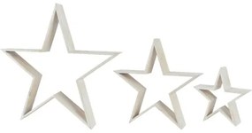 Beauty Home ΞΥΛΙΝΟ ΑΣΤΕΡΙ ΣΕΤ 3 ΤΜΧ 9 x 60 x 57 cm