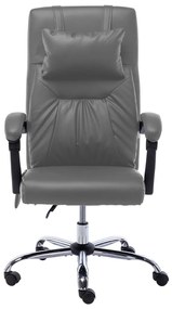 vidaXL Πολυθρόνα Γραφείου Μασάζ Ανθρακί από Συνθετικό Δέρμα