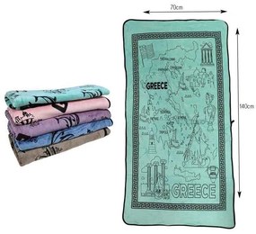 Πετσέτα θαλάσσης Greece Με Χάρτη Της Ελλάδας 140x70cm - Beach towel