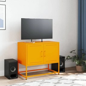 Έπιπλο Τηλεόρασης Μουσταρδί Κίτρινο 68,5x39x60,5 εκ. από Ατσάλι - Κίτρινο