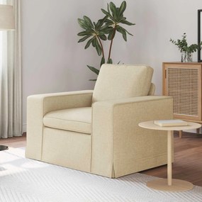 vidaXL Καναπές 60cm Κρεμ Μέταλλο