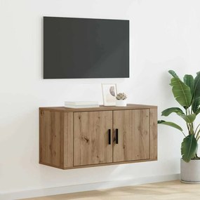 vidaXL Κρεμαστό Ντουλάπι Τηλεόρασης artisan δρυς 80 x 34.5 x 40 εκ
