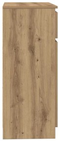 Συρταριέρα με Συρτάρια Τεχνίτης Δρυς 71x35x84 εκ. Επεξ. Ξύλο - Καφέ