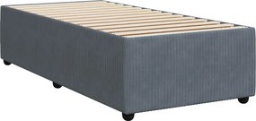 vidaXL Κρεβάτι box spring με στρώμα Σκούρο Γκρι 80 x 200 cm Βελούδο