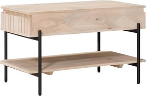 vidaXL Χειροποίητο Τραπέζι Καφέ Λευκό 85 x 45 x 50 εκ