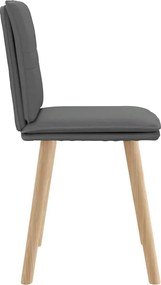 vidaXL Καρέκλες Τραπεζαρίας 2 τεμ Σκ. Γκρι Υφασμάτινες