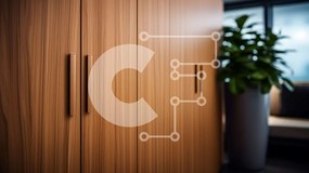Intra Συλλεκτικό Ξύλινο Παζλ Plywood  4mm - Ξύλινο ντουλάπι με ανοιχτή πόρτα και φυτό σε γλάστρα Σε Ξύλινο Κουτί - Διαστάσεις Puzzle: 10x10 cm – 25 κομμάτια