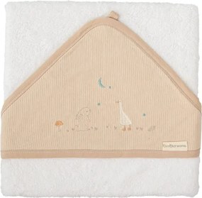 Κάπα Μπουρνούζι Happy Forest Λευκό-Μπεζ 100x100cm. Bimbidreams