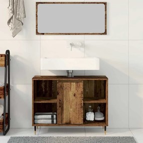 vidaXL Ντουλάπι Μπάνιου Παλιό Ξύλο 80 x 33 x 60 εκ Επεξεργασμένο Ξύλο