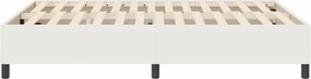 vidaXL Κρεβάτι πλατφόρμα Κρεμ 140 x 190 cm Υφασμάτινο Κορντουρά