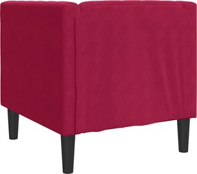 vidaXL Πολυθρόνα Chesterfield Μπορντό Βελούδινη