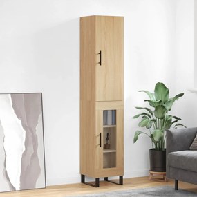 vidaXL Μπουφές Sonoma δρυς 34,5 x 34 x 180 εκ. από Επεξεργασμένο Ξύλο