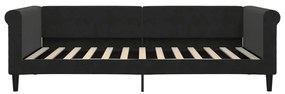 vidaXL Καναπές Κρεβάτι Μαύρος 100 x 200 εκ. Βελούδινος