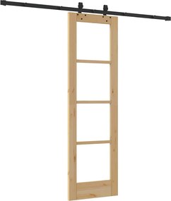 vidaXL Συρόμενη Πόρτα Φυσικό 61 x 198,5 εκ.