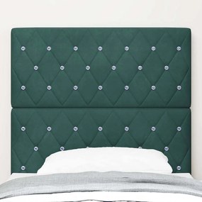 vidaXL Βελούδινο Κεφαλάρι Argyle Σκούρο πράσινο 90 cm Βελούδο