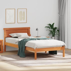 vidaXL Σκελετός Κρεβατιού Καφέ κεριού 75 x 190 cm Ξύλο πεύκου