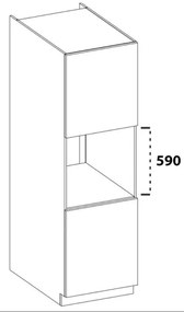 Επιδαπέδιο ντουλάπι Lyona 60 DP 210 2F-Gkri