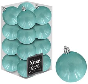 Σετ Μπάλες 12τμχ Περλέ Θαλασσί Δ4εκ. Xmas fest 93-3536