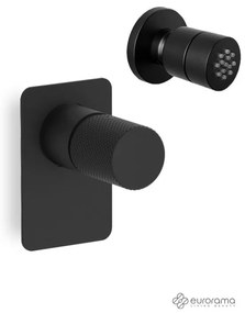 Eurorama Eletta Tecno Black Matt Μίκτης Εντοιχισμού+Jet Στρογγυλό  επίτοιχο