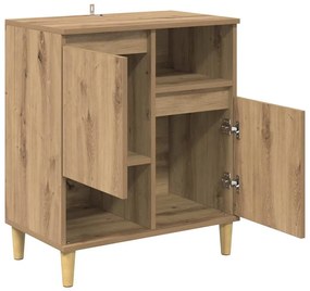 vidaXL Πλαϊνό γραφείο artisan δρυς 35 x 60 x 70 εκ Επεξεργασμένο ξύλο