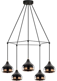 Φωτιστικό Οροφής Yildo 892OPV1762 Φ68x174cm 5xE27 40W Black-Copper Opviq