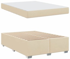 vidaXL Σκελετός Κρεβατιού Κρεμ 160 x 200 cm ύφασμα
