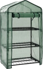 vidaXL Μίνι Θερμοκήπιο με 3 Ράφια 69 x 49 x 125 εκ.