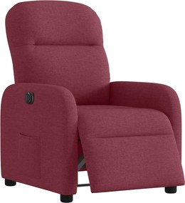 vidaXL Πολυθρόνα Ανακλινόμενη Ηλεκτρική Μπορντό Υφασμάτινη