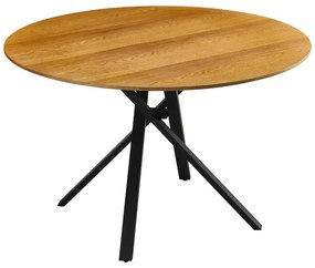 Tραπέζι Cerco sonoma mdf και μαύρο μεταλλικό πόδι Φ120x75εκ 120x120x75 εκ.