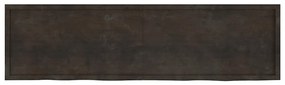 vidaXL Ράφι Τοίχου Σκούρο Καφέ 220x60x(2-4) εκ. Επεξ. Μασίφ Ξύλο Δρυός