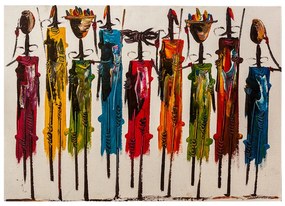 ΠΙΝΑΚΑΣ ΚΑΜΒΑΣ COLORFUL AFRICAN ART  100X3X70 εκ.