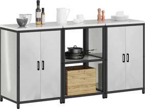 vidaXL Σετ Αποθήκευσης Κουζίνας HATTEM 3 pcs Ασημί