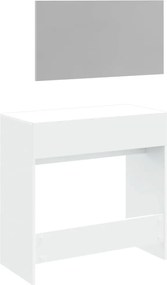 vidaXL Μπουντουάρ με Καθρέφτη Λευκό 80 x 39 x 80 εκ.
