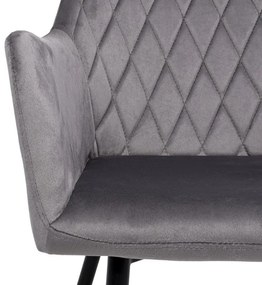 Πολυθρόνα Τραπεζαρίας 23162 Fylliana Γκρί 60x60x87 εκ. 2αδα